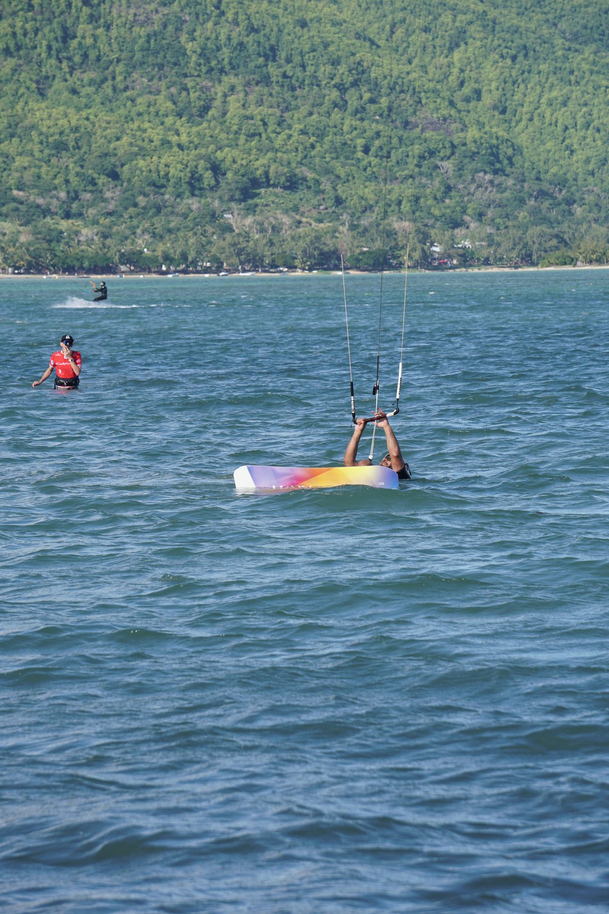 Kitebelles rescue and coaching boat at Le Morne