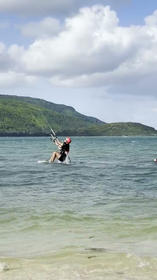 Lesson Practice in the Flat Water of Le Morne Lagoon